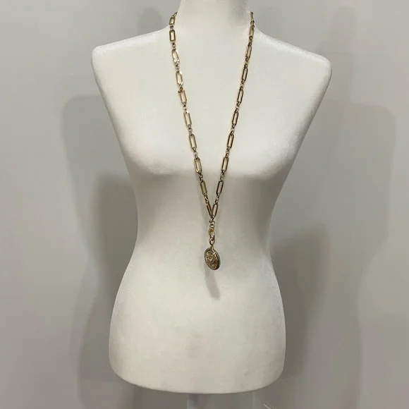 White House Black Market Gold and Silver Pendant Necklace - Picture 9 of 10